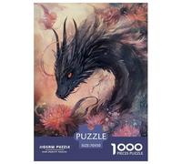 Drago nero Puzzle Creature fantastiche 1000 Pezzi Jigsaw Adulto Regalo Per Amore E Amico Gioco Education Decorazione Interna Unica Per Gioco Familiare Stress Relief Toy 70x50cm/1000pcs