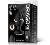 InToYou Drago 360 Twister Vibrating Anal Plug with 2 Motors and Remote Black