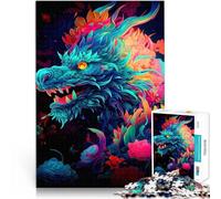 Drago puzzle 1000 pezzi per adulti Giocattoli che creano dipendenza e sfidano l'intelligenza del cervello con pezzi completamente interconnessi di forma casuale 38x26cm
