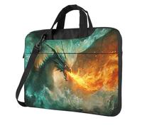 Drago Respirare Fuoco Fantasy Art Laptop Bag Laptop Case 15.6 Pollici Borse Computer Imbottito Copertura Del Manicotto Per Le Donne Uomini
