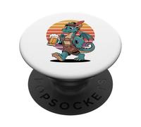 Drago Retrò Birra Draghi Bevitori PopSockets PopGrip Adesivo