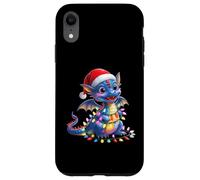 Drago Santa Albero di Natale Illuminazione Natale Donna Uomo Bambini Custodia per iPhone XR