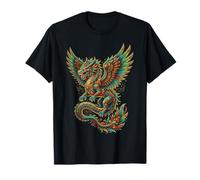 Drago Serpente piumato Azteco Mitologia Messicana Maya Maglietta