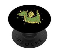 Drago si rallegra favolosa fiaba creatura fuoco PopSockets PopGrip Adesivo