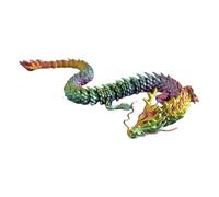Drago stampato 3D | Drago stampato 3D con giunto flessibile | Giocattolo colorato per scrivania, modelli di drago, figure di animali per bambini, ragazze, uomini e adulti