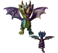 drago stampato in 3d drago di cristallo viola home decor decorazione per la scrivania dell'esecutivo decorazione per l'ufficio di casa cake topper per la festa di compleanno