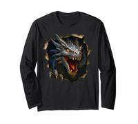 Drago Strappato Panno Mitico Creatura Grafica 3D Maglia a Manica