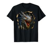 Drago Strappato Panno Mitico Creatura Grafica 3D Maglietta