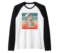Drago sui Libri Topo di Biblioteca Libro del Drago Creatura Maglia con Maniche Raglan