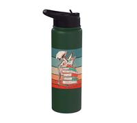 Drago sui libri Topo di biblioteca Libro del drago Creatura Stainless Steel Insulated Water Bottle