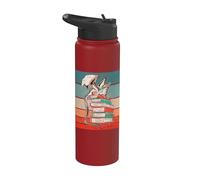 Drago sui libri Topo di biblioteca Libro del drago Creatura Stainless Steel Insulated Water Bottle