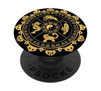 Drago Tartarughe Yin E Yang Mandala Fenice Lotus PopSockets PopGrip Adesivo