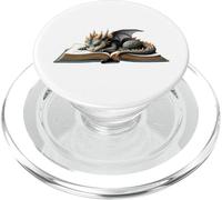 Drago verde dorme sul libro per gli amanti dei libri PopSockets PopGrip per MagSafe