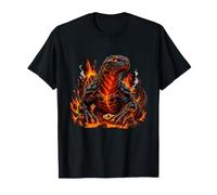 Drago vulcanico Lava Lucertola Magma Mostro Maglietta