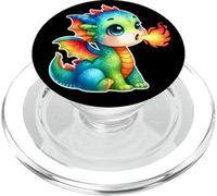 Drago x Carino Drago che respira fuoco x Baby Dragon PopSockets PopGrip per MagSafe