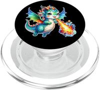 Drago x Carino Drago che respira fuoco x Baby Dragon PopSockets PopGrip per MagSafe