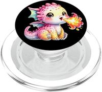 Drago x Carino Drago che respira fuoco x Baby Dragon PopSockets PopGrip per MagSafe