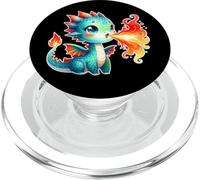 Drago x Carino Drago che respira fuoco x Baby Dragon PopSockets PopGrip per MagSafe