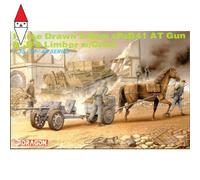 Horse Draw.2.8cm Spzb41 At Gun 1:35 Plastic Model Kit DRAGON MODELS