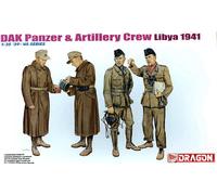 DRAGON 1/35 KIT ACTION FIGURE MILITARI DAK PANZER ARTILLERY CREW LYBIA 1941 AUTO