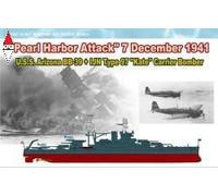 DRAGON 1/700 U.S.S. ARIZONA BB-39 W/TYPE 97 KATE CARRIER BOMBER PEARL HARBOR