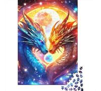 Dragon 1000 Componenti Carta Spessa Dragons with Heart Puzzle Familiare Livello Di Difficoltà Equilibrato Intrattenimento Fine Settimana A Domicilio Divertente 52x38cm/1000pcs