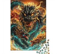 Dragon 1000 Componenti Carta Spessa Lava Fierce Dragon Puzzle Familiare Livello Di Difficoltà Equilibrato Attività Di Aggregazione Familiare Divertente 70x50cm/1000pcs