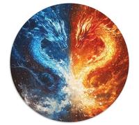 Dragon 1000 Pezzi Di Rotonda Puzzle Classico Jigsaw Regali Difficile E Impossibile Per Adulti E Bambini 1000pcs (67.5x67.5cm)