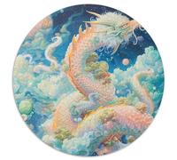 Dragon 1000 Pezzi Jigsaw Puzzle Giochi Educativi Relief Dello Stress Jigsaw Rotondo Gioco Di Sfida Unica Per Regali Di Viaggio, Presente 1000pcs (67.5x67.5cm)