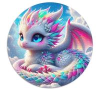 Dragon 1000 Pezzi Jigsaw Puzzle Giochi Educativi Relief Dello Stress Puzzle Rotondi Sfida Colore Per Regali Di Viaggio, Presente 1000pcs (67.5x67.5cm)