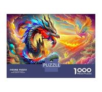 Dragon 1000 Pezzi Volcano Lava Fire Carta Ecologica Puzzle Premium Decompressione Gioco Educativo Idea Regalo Regali 38x26cm/1000pcs