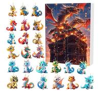 Dragon Advent Calendar 2025 con ornamenti di drago acrilici 2D per l'albero di Natale (A)