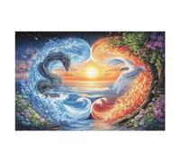 Dragon And Eagle at Sunrise Sea Puzzle 1000 Pezzi Intelligenza E Logica Gioco Educativo Sfida Per Ragazzi E Adulti Rompicapo Relax Per Serate Familiari 1000 PCS