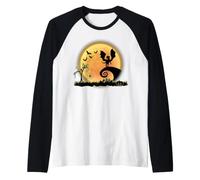 Dragon And Moon Funny Scary Halloween Costume Maglia con Maniche Raglan