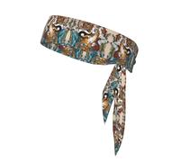 Dragon and Tiger Sports benda con fascia stampata, adatta per basket, corsa, tennis, karate e atletica leggera