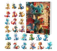Dragon Baby Christmas Hanging Ornaments, Acrilic Dragon Pendant 2025 Calendario natalizio Countdown, Acrilic Dragons Ornament Avvent Calendar per adolescenti