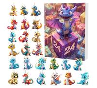 Dragon Baby Christmas Hanging Ornaments, Acrilic Dragon Pendant 2025 Calendario natalizio Countdown, Acrilic Dragons Ornament Avvent Calendar per adolescenti