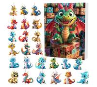 Dragon Baby Christmas Hanging Ornaments, Acrilic Dragon Pendant 2025 Calendario natalizio Countdown, Acrilic Dragons Ornament Avvent Calendar per adolescenti