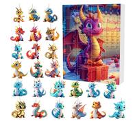 Dragon Baby Christmas Hanging Ornaments, Acrilic Dragon Pendant 2025 Calendario natalizio Countdown, Acrilic Dragons Ornament Avvent Calendar per adolescenti