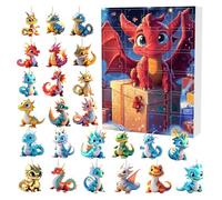 Dragon Baby Christmas Hanging Ornaments, Acrilic Dragon Pendant 2025 Calendario natalizio Countdown, Acrilic Dragons Ornament Avvent Calendar per adolescenti