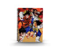 SD TOYS - Taccuino effetto 3D Goku VS Vegeta Dragon Ball Z - 30 x 21 cm