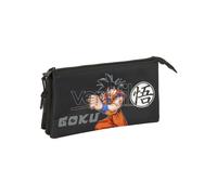 DRAGON Ball - Astuccio triplo, astuccio per bambini, ideale per bambini in età scolastica, comodo e versatile, qualità e resistenza, 22 x 3 x 12 cm