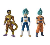 Dragon Ball Bandai 37095J Limit Breakers 30 cm Action Figure 3 Pack Vegeta, Super Saiyan Blue Goku e Frieza dorato, multicolore