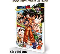 DRAGON BALL COMIC STRIP WOOD PRINT STAMPA SU LEGNO PYRAMID INTERNATIONAL