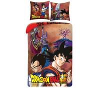 DRAGON BALL Letto Set GOKU VEGETA BEERUS Copripiumino 140x200cm Dragonball