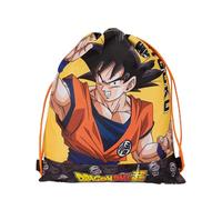 DRAGON BALL - Sacca Coulisse Ufficiale Dragon Ball, Compatta e Versatile, con Tasca con Chiusura a Zip sul Retro, Ideale per Palestra, Scuola, Viaggi, Porta merenda, Idea Regalo Bambini, 35x42Hx2 cm