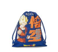 DRAGON BALL - Sacca Coulisse Ufficiale Dragon Ball, Compatta e Versatile, con Tasca con Chiusura a Zip sul Retro, Ideale per Palestra, Scuola, Viaggi, Porta merenda, Idea Regalo Bambini, 35x42Hx2 cm