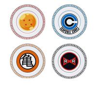 Dragon Ball - Set Di 4 Piatti - Simboli Dragon ball AbyStyle
