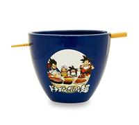 Dragon Ball - Set di stoviglie super giapponesi in ceramica, include ciotola per ramen da 470 ml e bacchette in legno, set di piatti asiatici per casa e cucina, anime manga da collezione