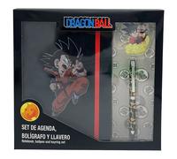Dragon Ball-Set Regalo Quotidiano, Portachiavi e Penna, Confezione Regalo, Set da Scrittura, diario con Lucchetto, Multicolore, Prodotto Ufficiale (CyP Brands), Mutlicolor, Estandar, Dragon Ball Set